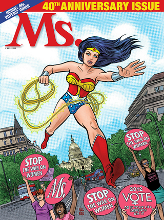 Illustration for article titled Wonder Woman Storms onto the 40th Anniversary Cover of Ms. Magazine